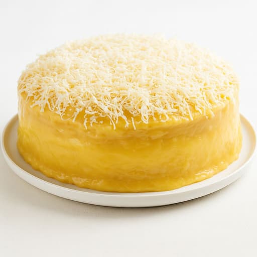 Fluffy Filipino Yema Cake with Creamy Custard image