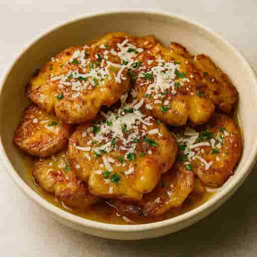 Ultimate Crispy Smashed Garlic Parmesan Potatoes