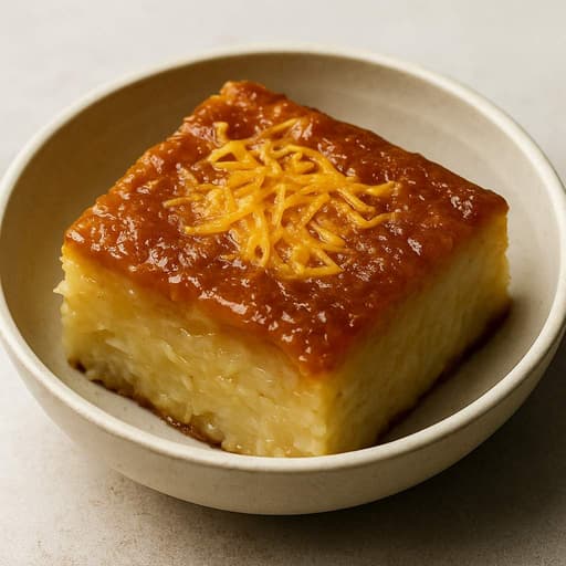 Golden Filipino Cassava Cake—Creamy, Cheesy Top!