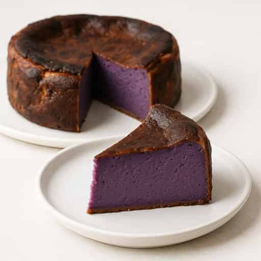 Irresistible Ube Basque Cheesecake (Filipino Fusion Dessert)