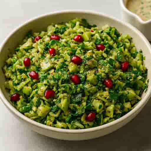 Viral Green Crunch—Pomegranate-Mint Tahini Salad