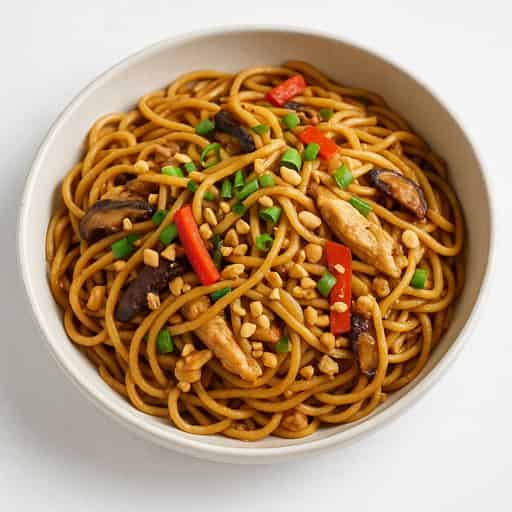 Irresistible Charlie Chan Pasta with Peanut Butter Twist